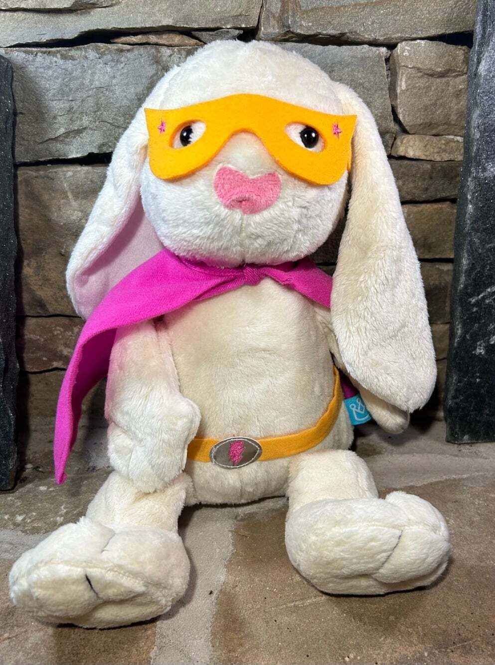 Manhattan Toy Super Hero Bunny Pink Cape Yellow Mask 2018